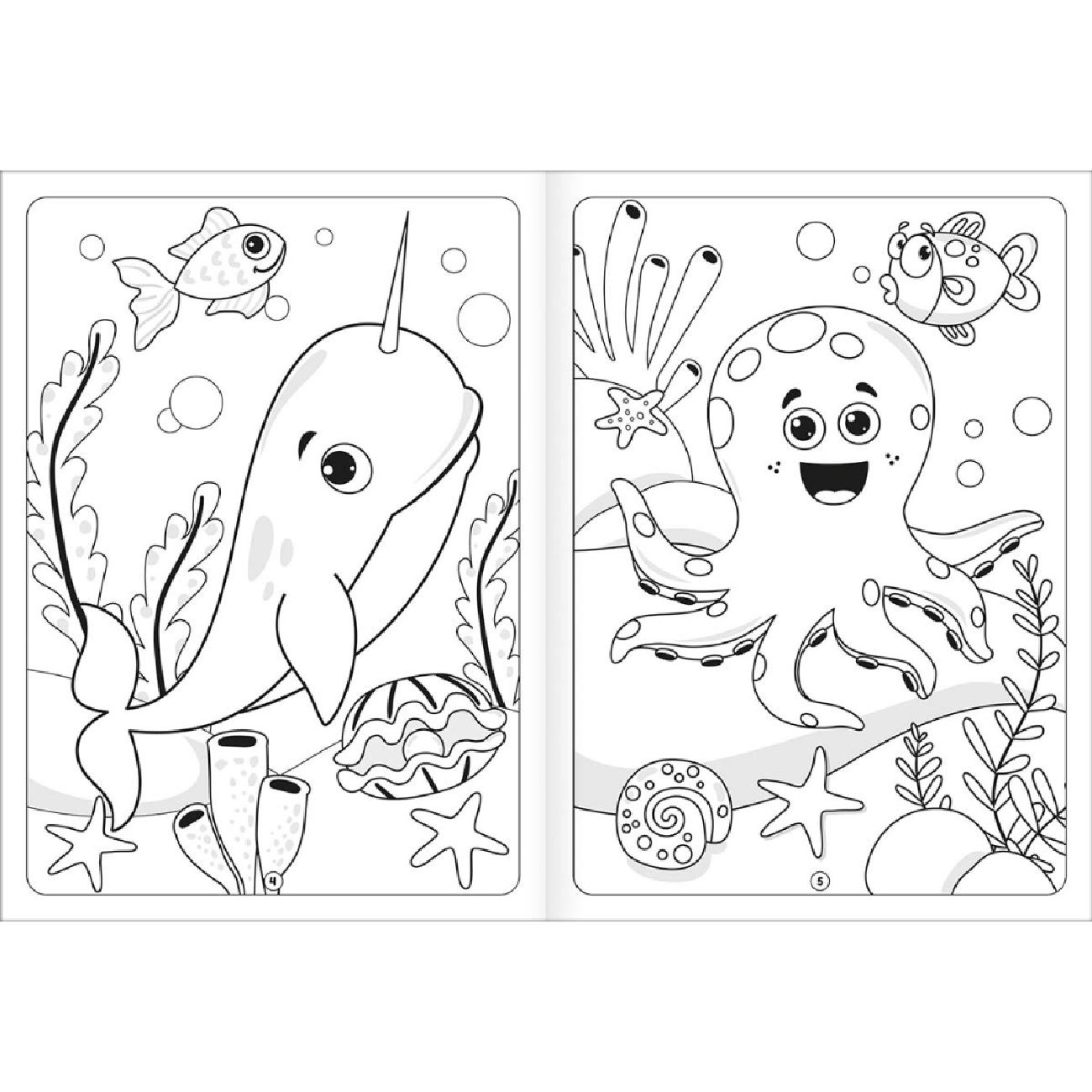 desenhos de criaturas marinhas para colorir