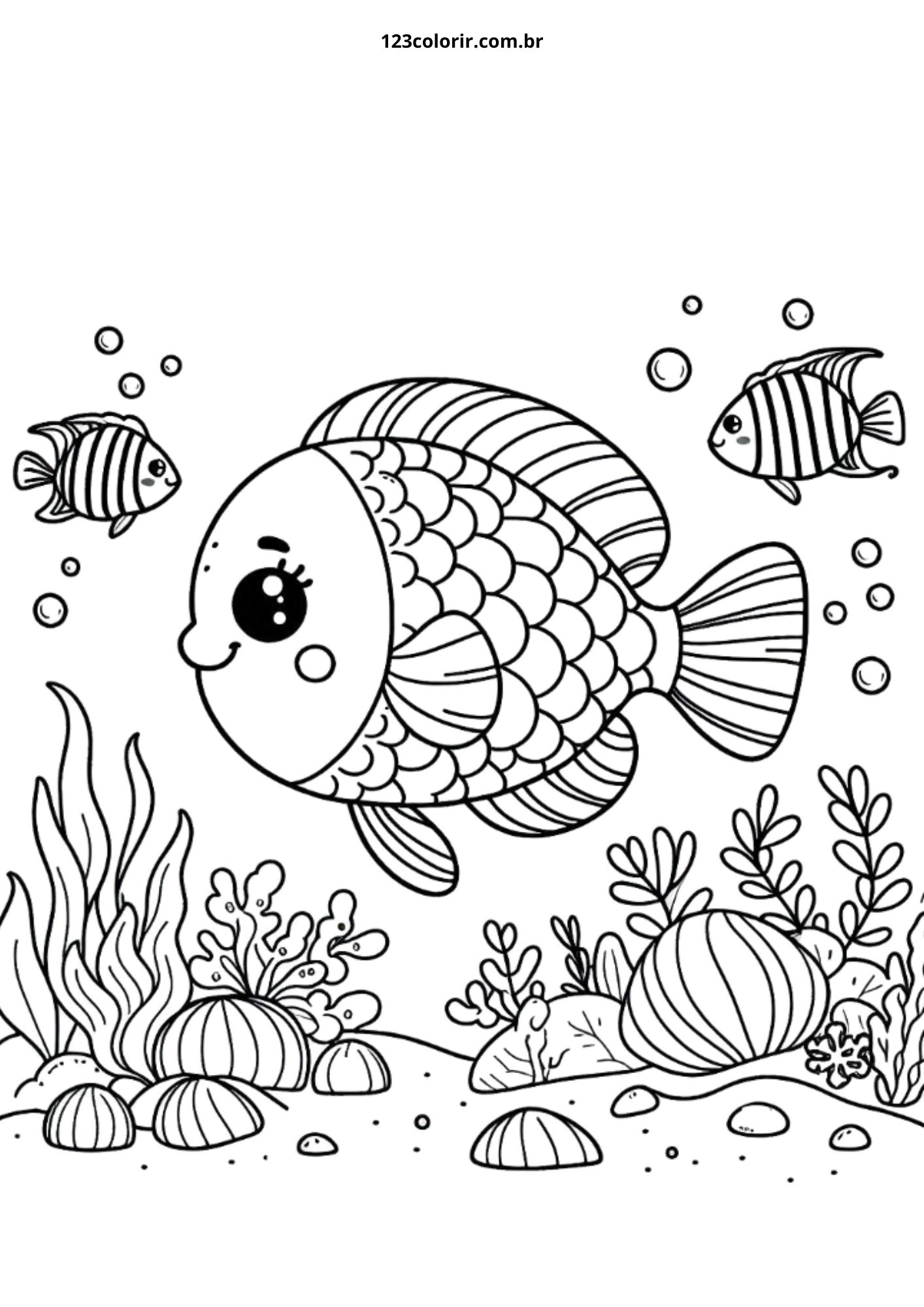 temas de festa fundo do mar para colorir
