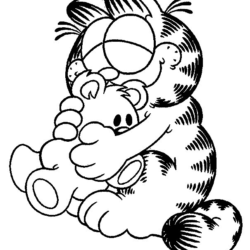 garfield para colorir grátis