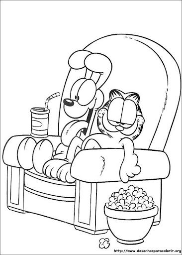 desenho do garfield dormindo