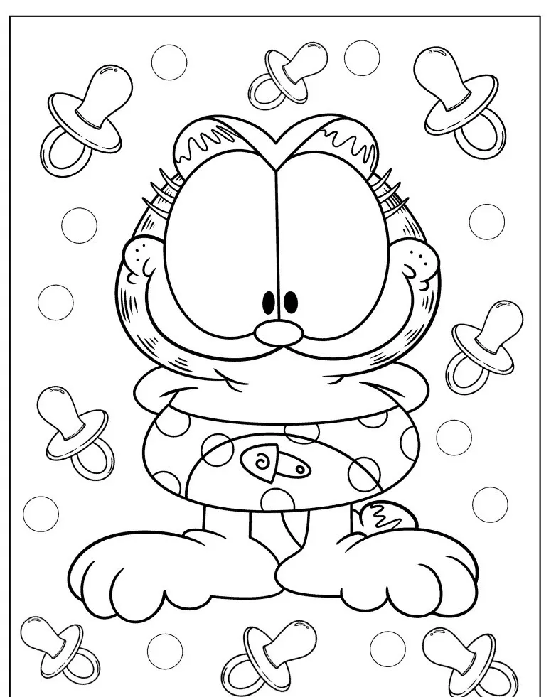 gato laranja para colorir