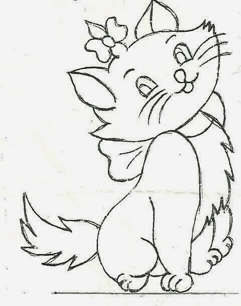 gatinha marie para colorir e imprimir