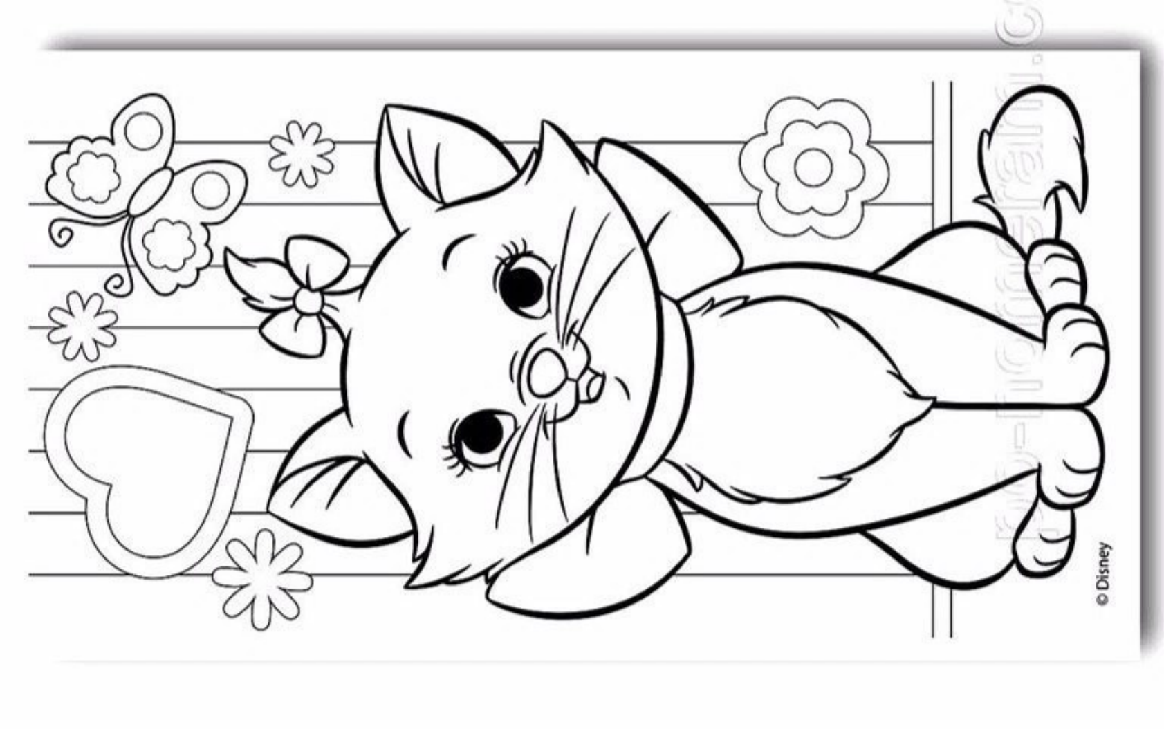 desenhos da gatinha marie para pintar