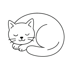 desenho de gato branco para colorir