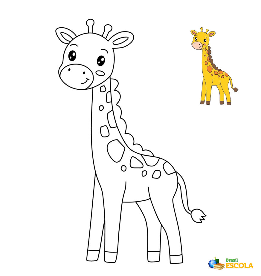 desenho de girafa para imprimir
