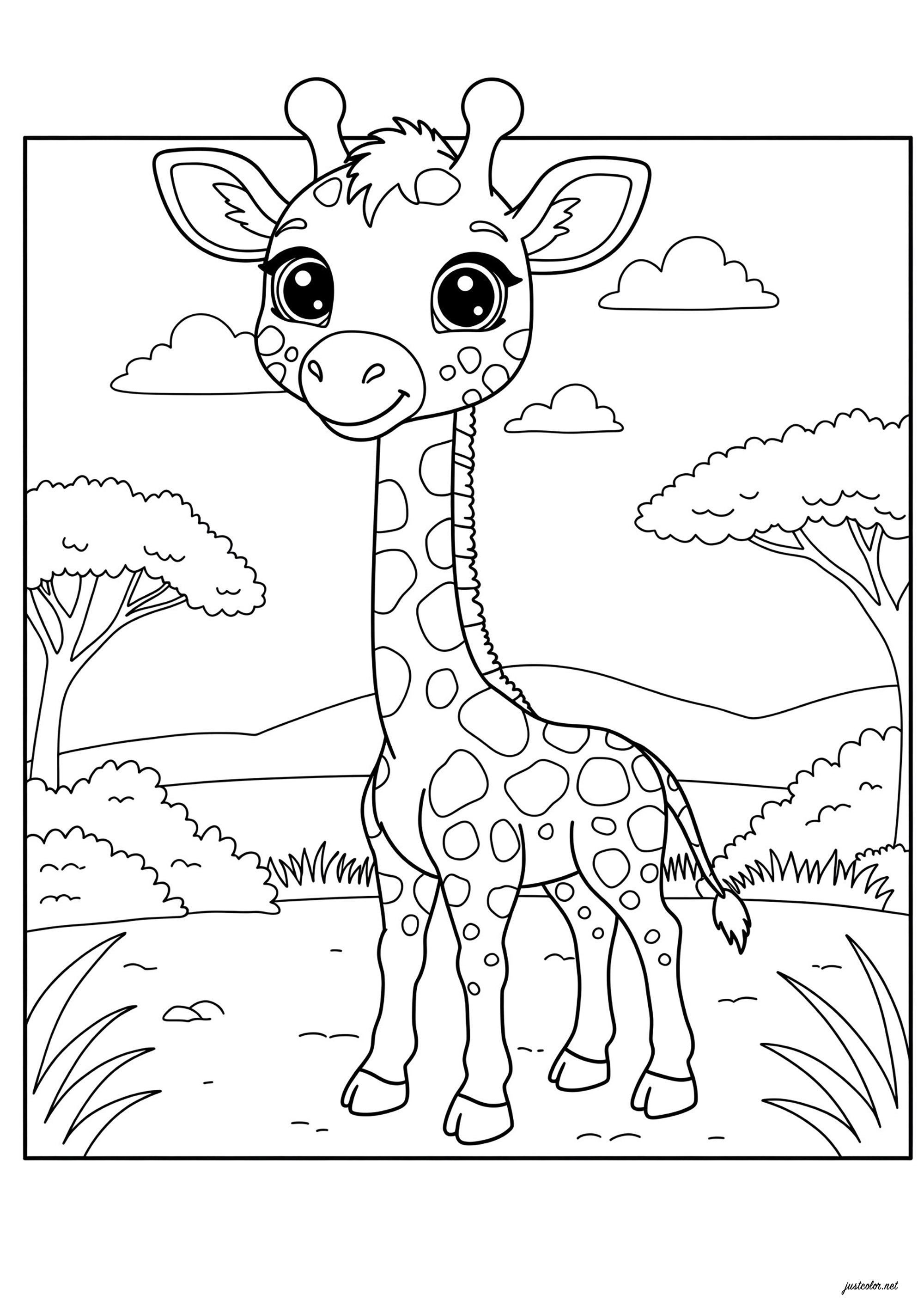girafa para pintar