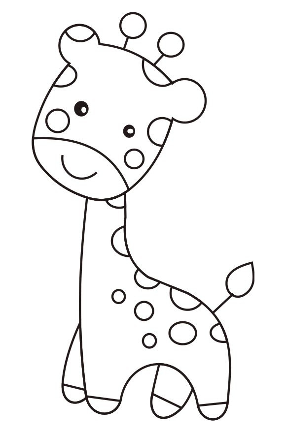 desenho de girafa para imprimir