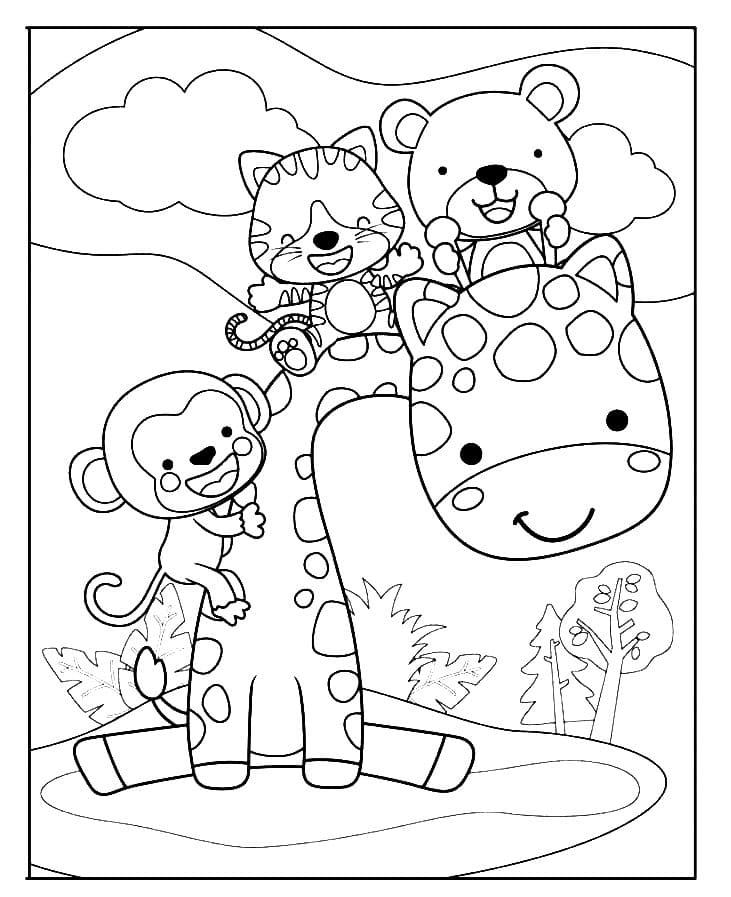 colorir girafa online