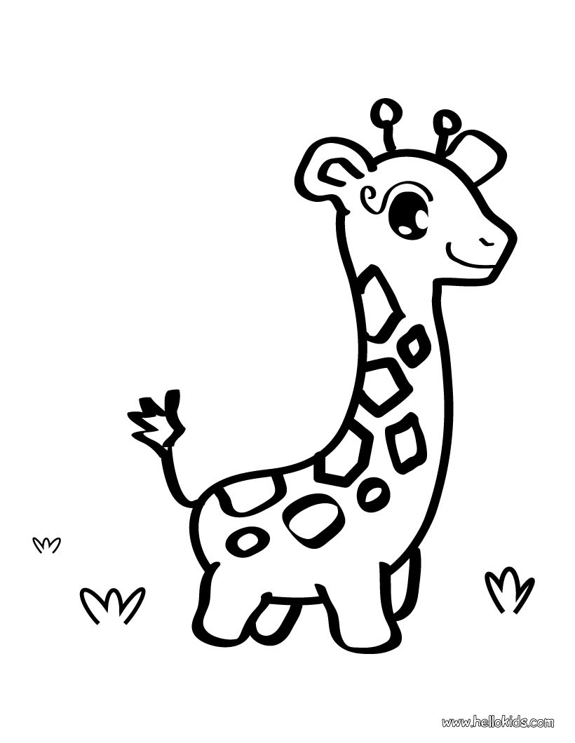 desenho de girafa em PDF