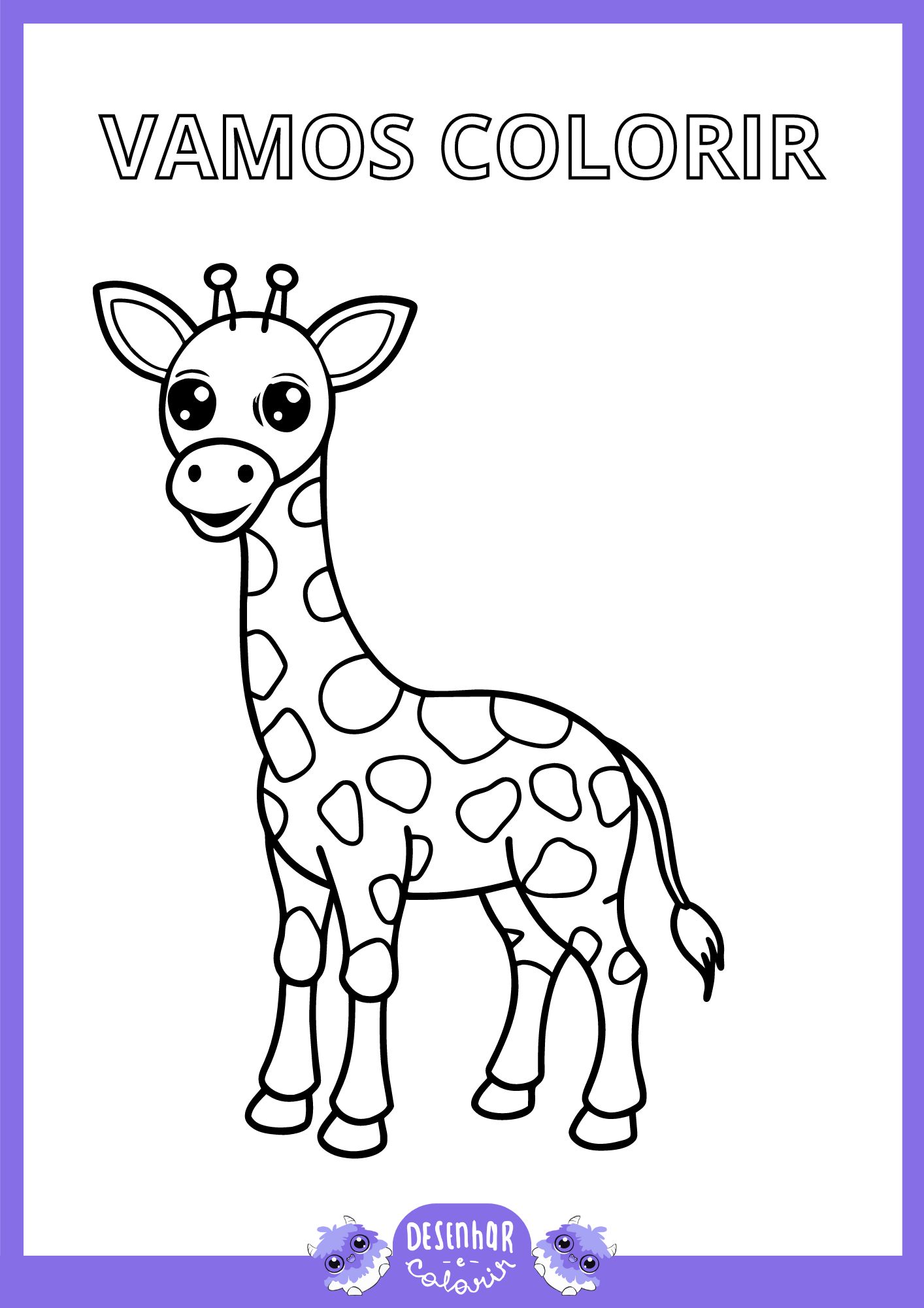 ilustração de girafa para crianças