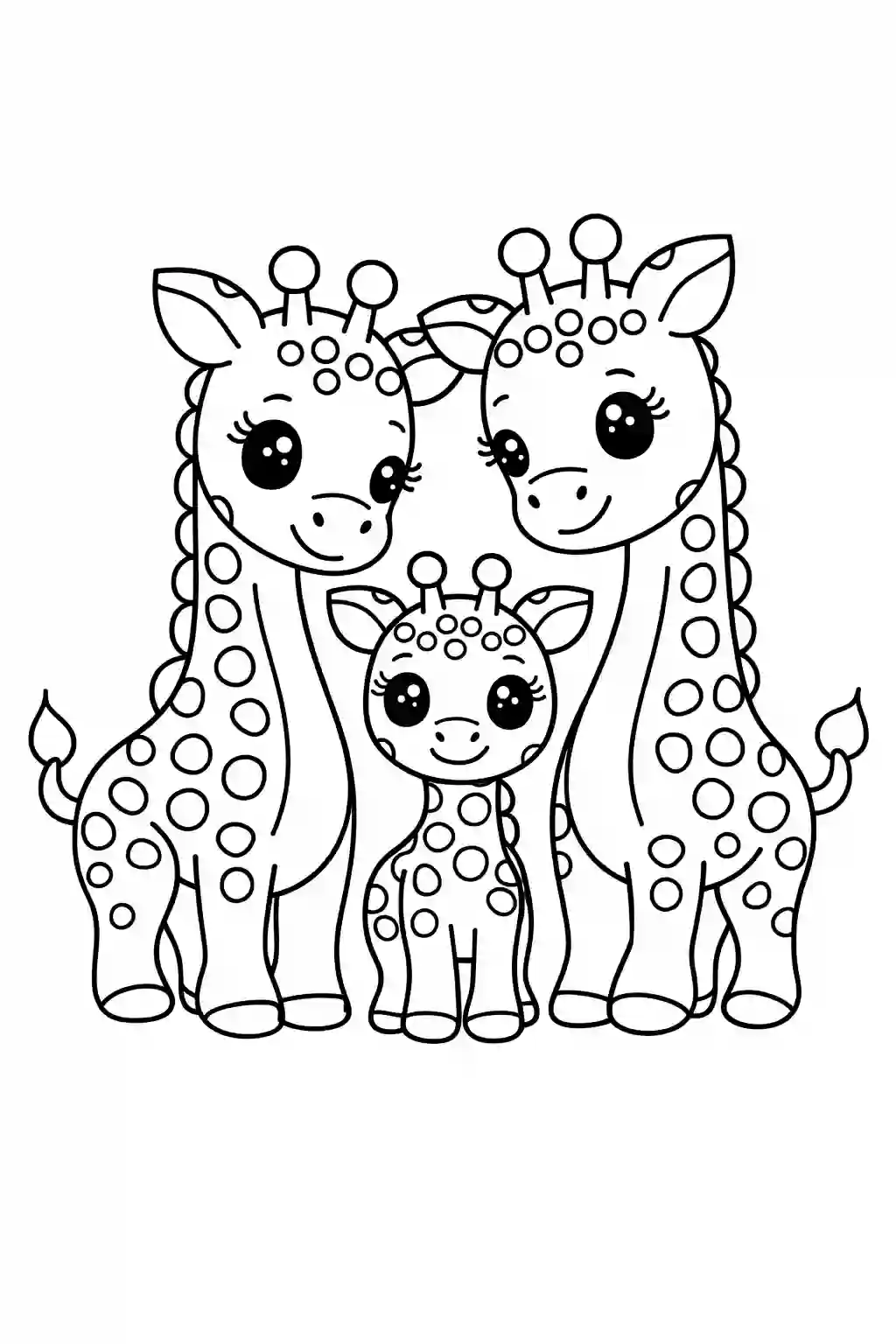 desenho de girafa realista