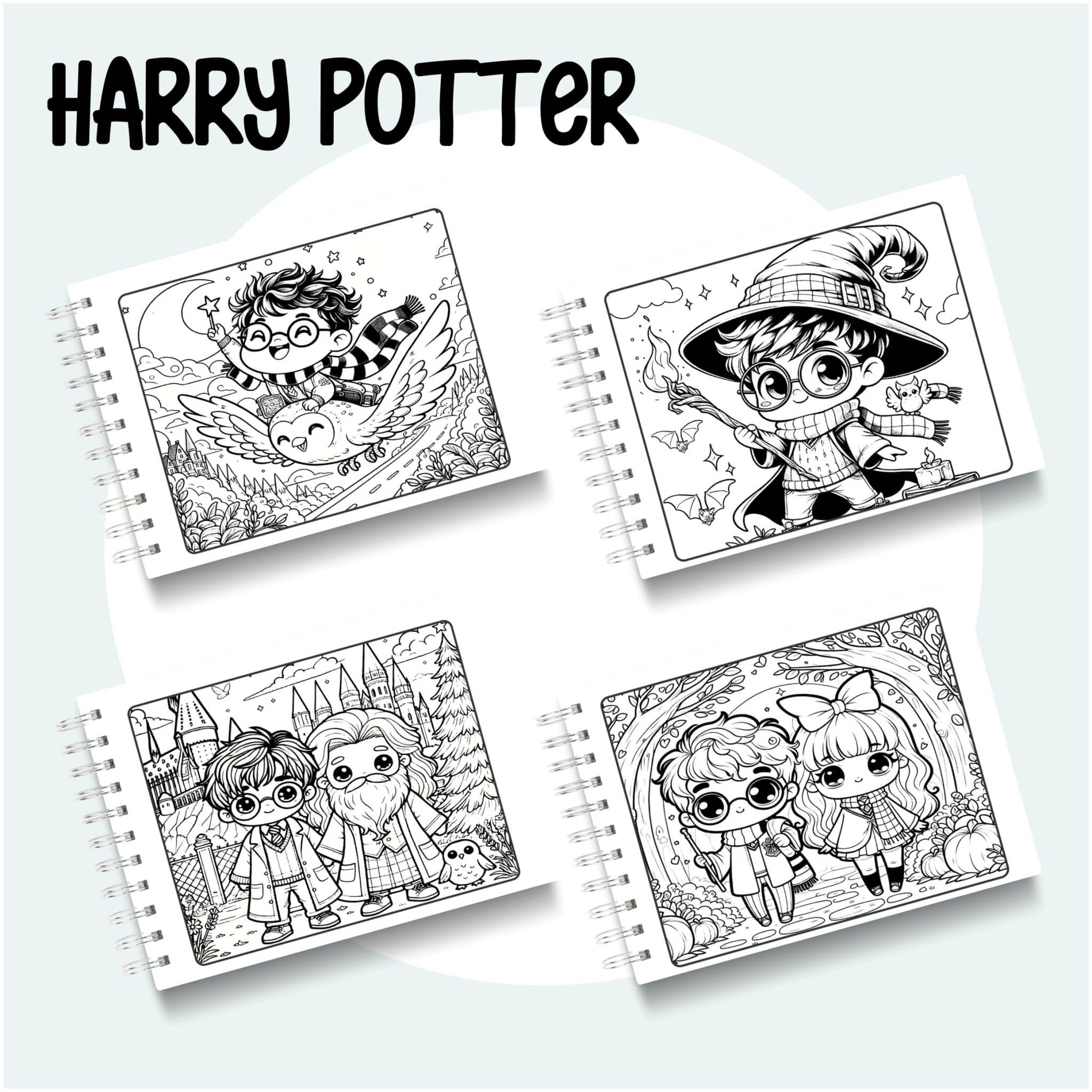 desenhos harry potter estilo funko pop