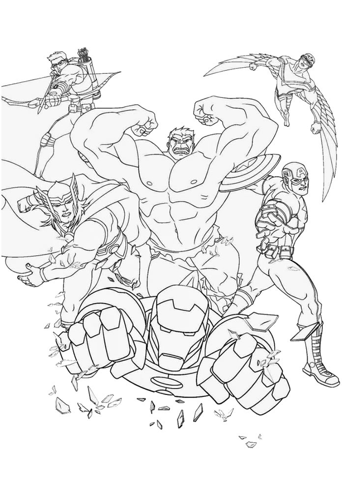 hulk para colorir
