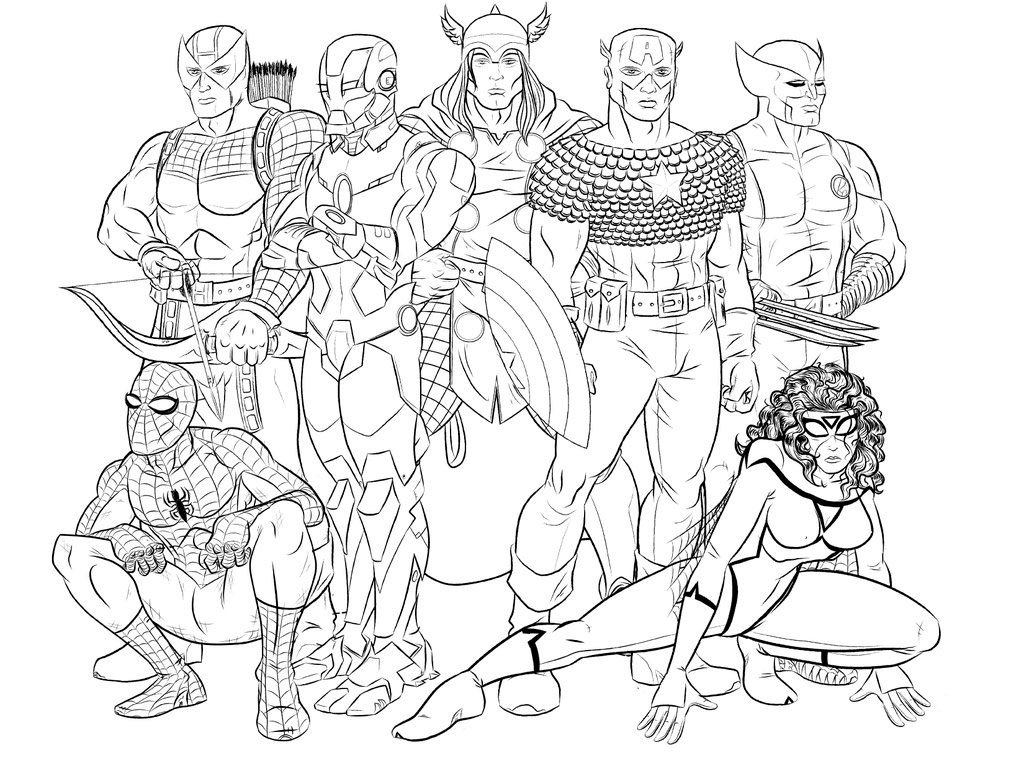 logos marvel para colorir