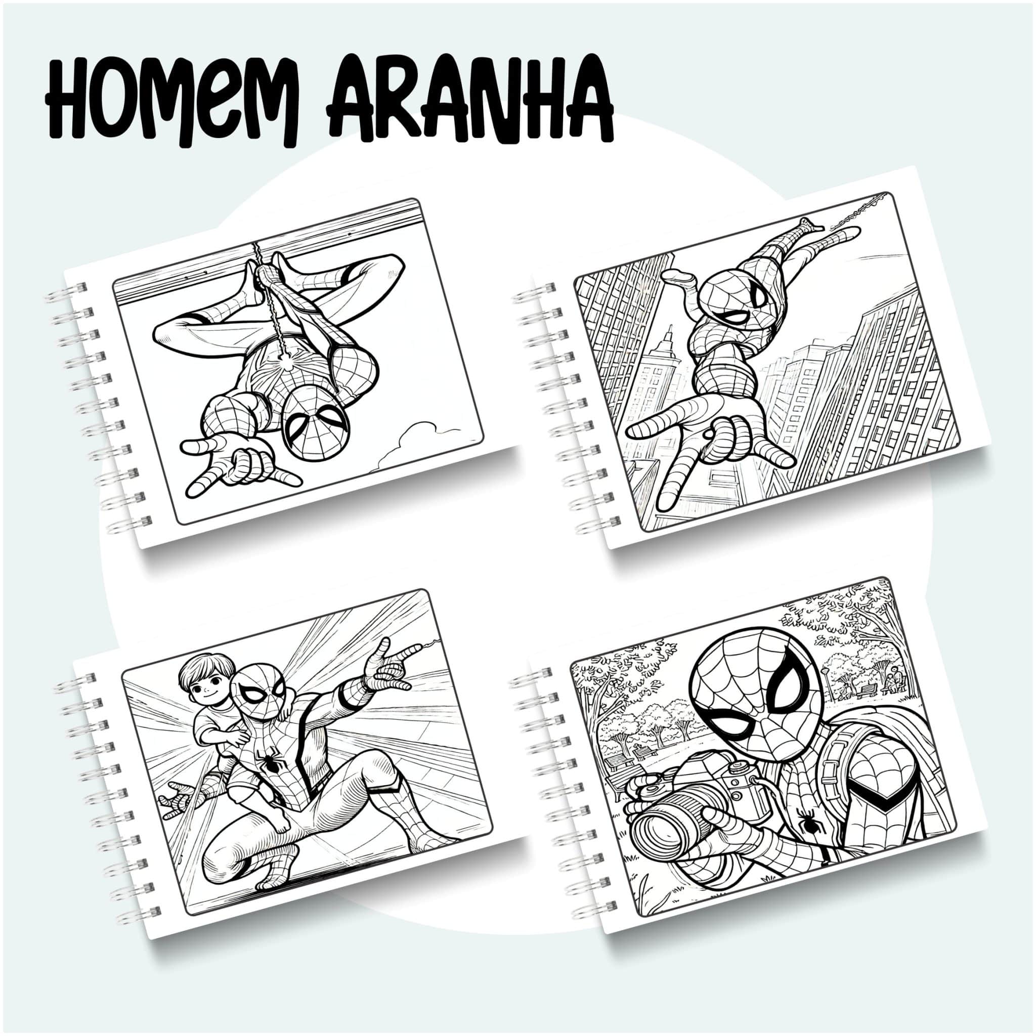homem aranha desenho para pintar