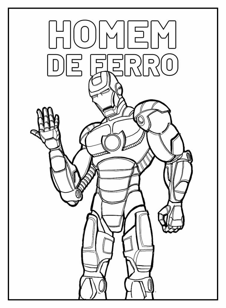 desenho do capacete do homem de ferro para colorir