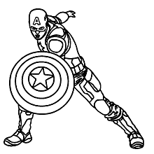 homem de ferro e capitão américa desenho para colorir fácil