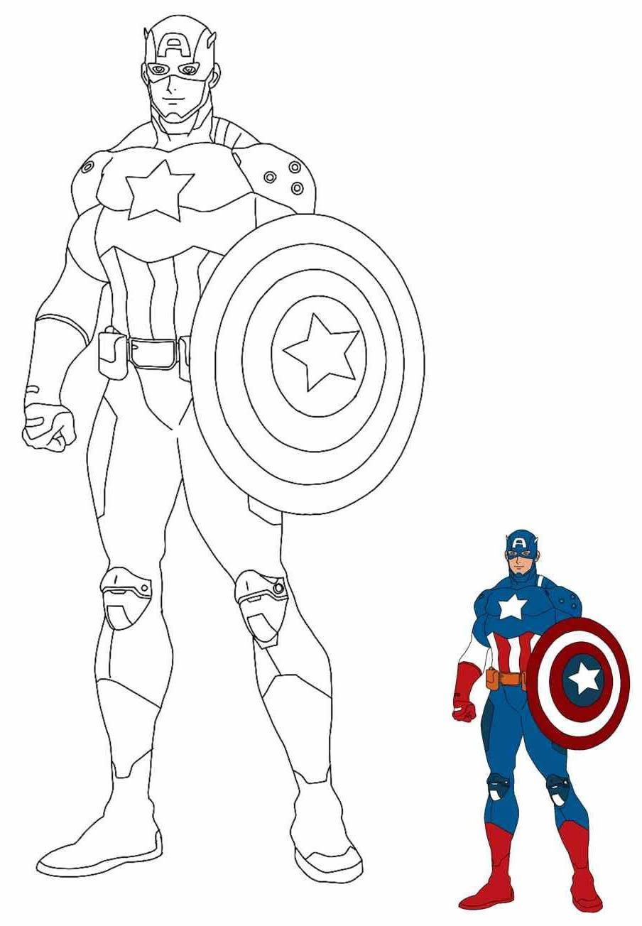 desenho capitão américa escudo para colorir