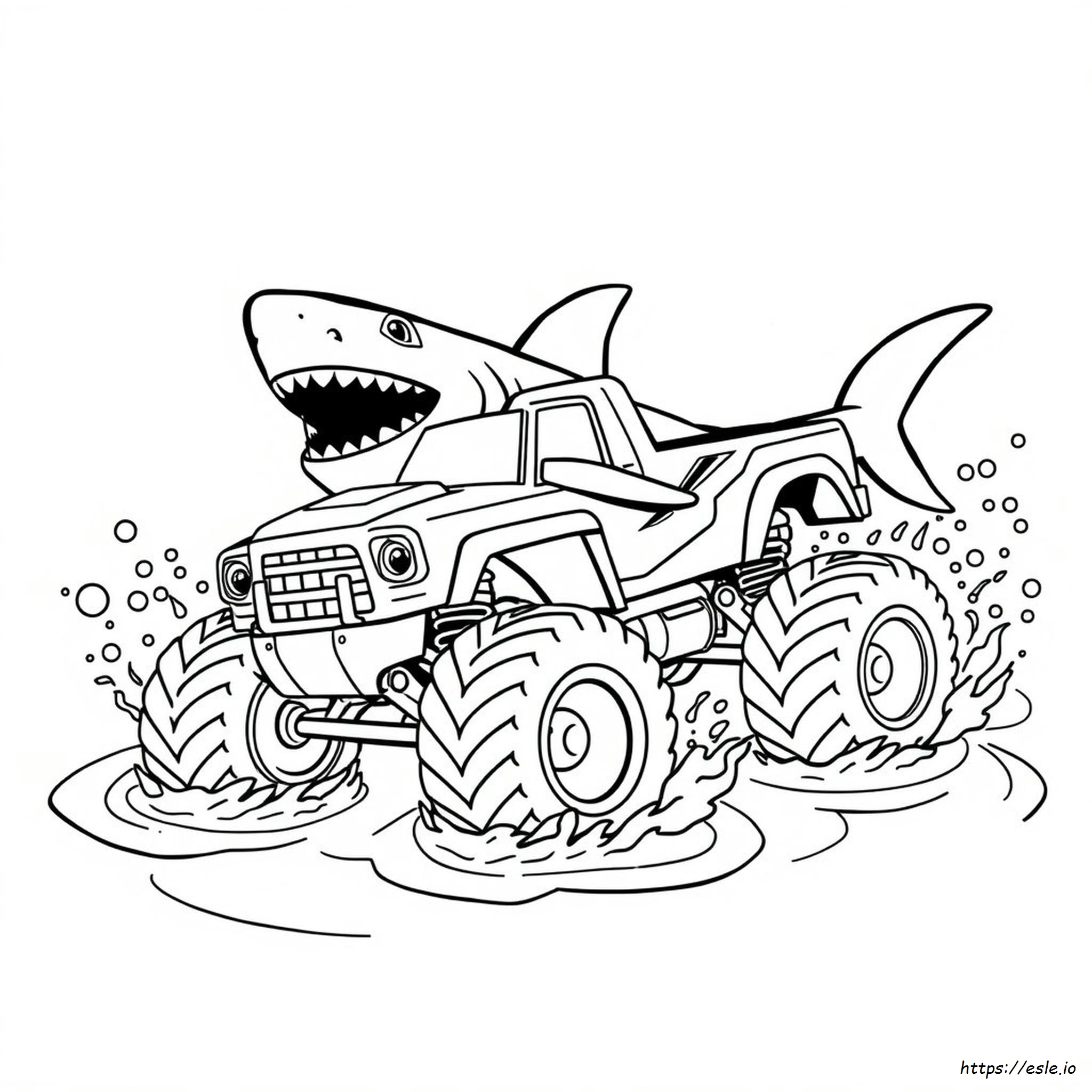 desenhos hot wheels monster truck para colorir grátis