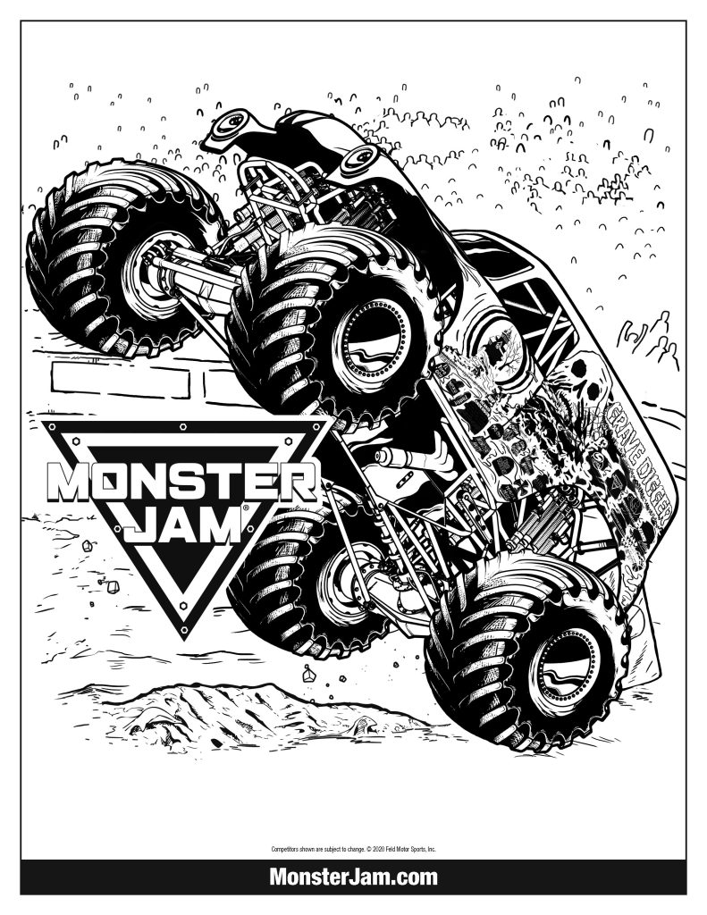 hot wheels monster trucks island desenhos para colorir