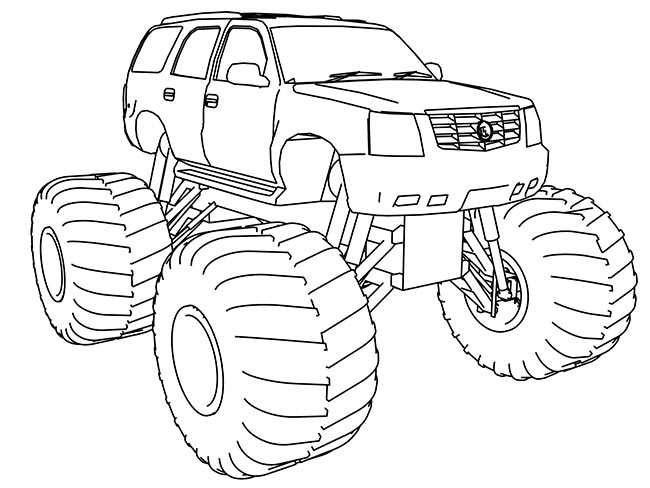 desenho monster truck hot wheels para imprimir