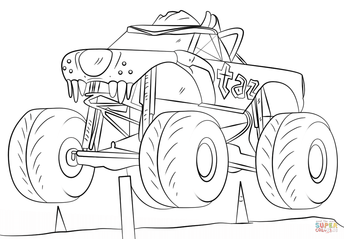 desenhos de caminhões monster truck hot wheels