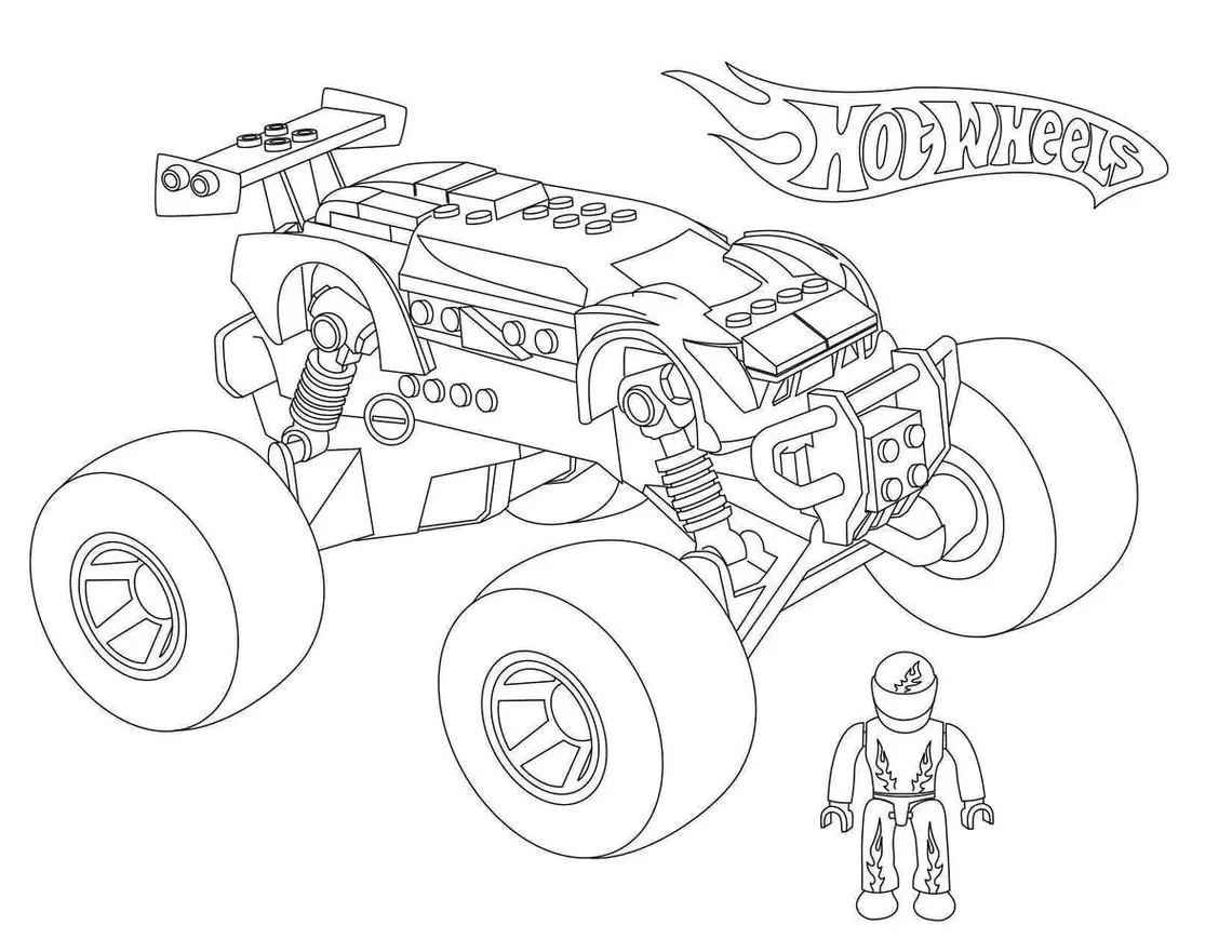 hot wheels monster truck desenhos para pintar