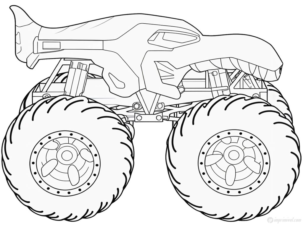 hot wheels monster truck desenhos para pintar