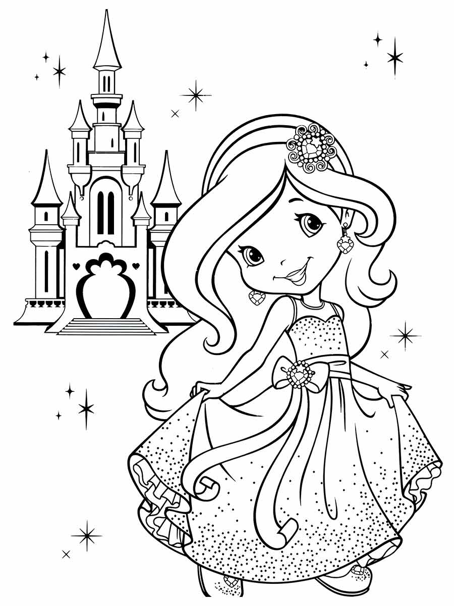 desenho para colorir infantil menina sereia