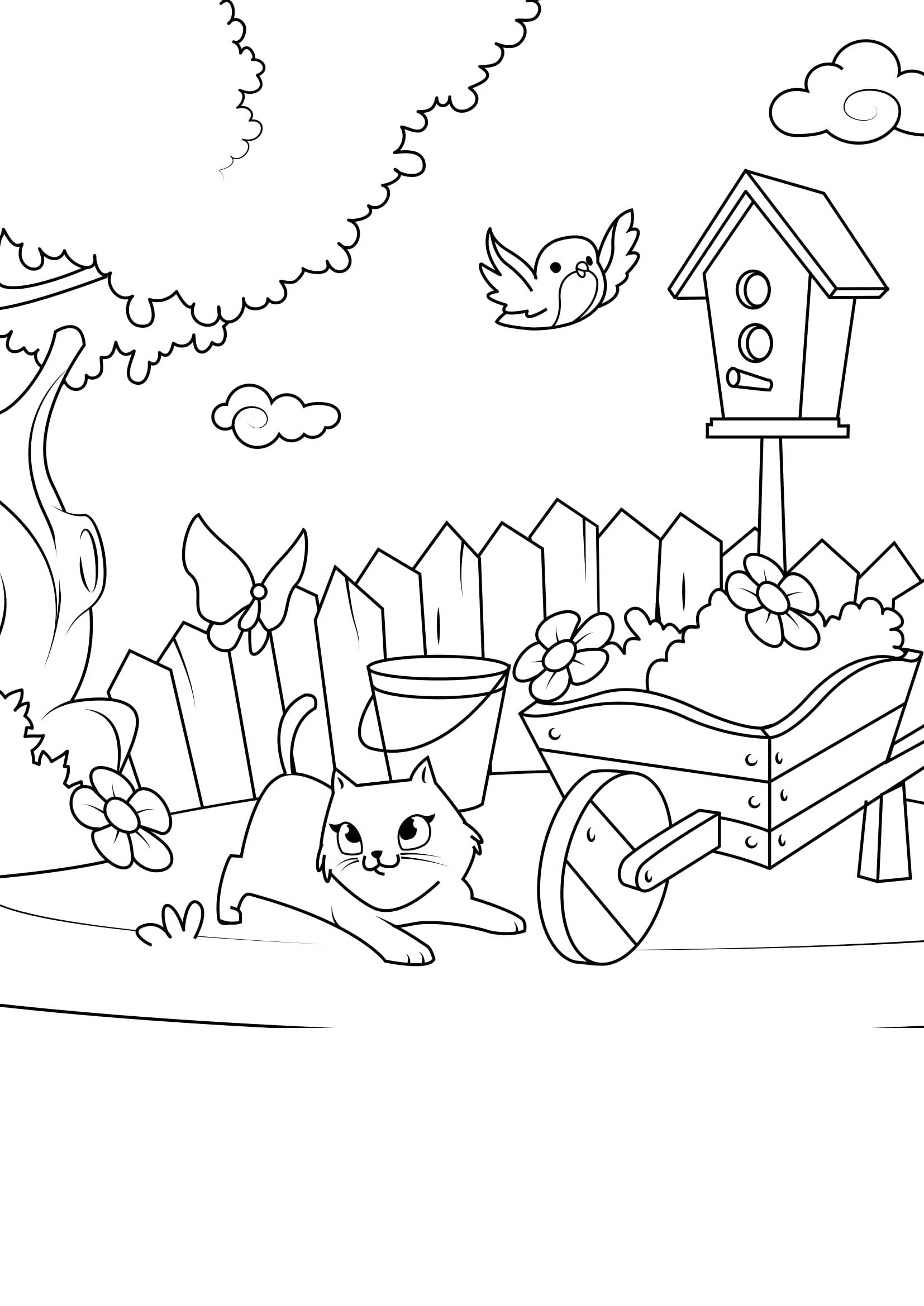 desenho de horta para colorir