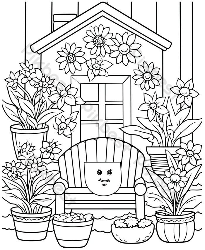 jardim encantado para colorir grátis