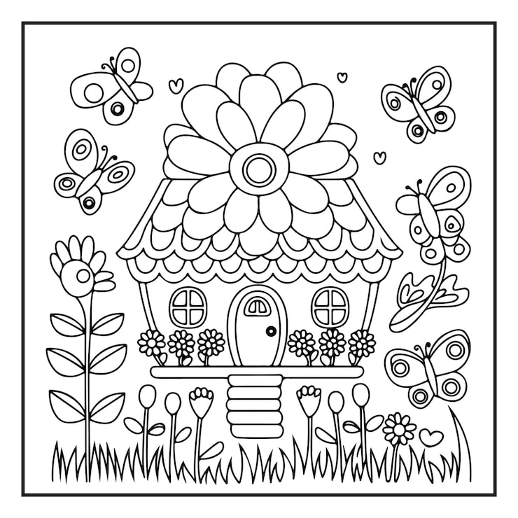 desenho de plantas para colorir