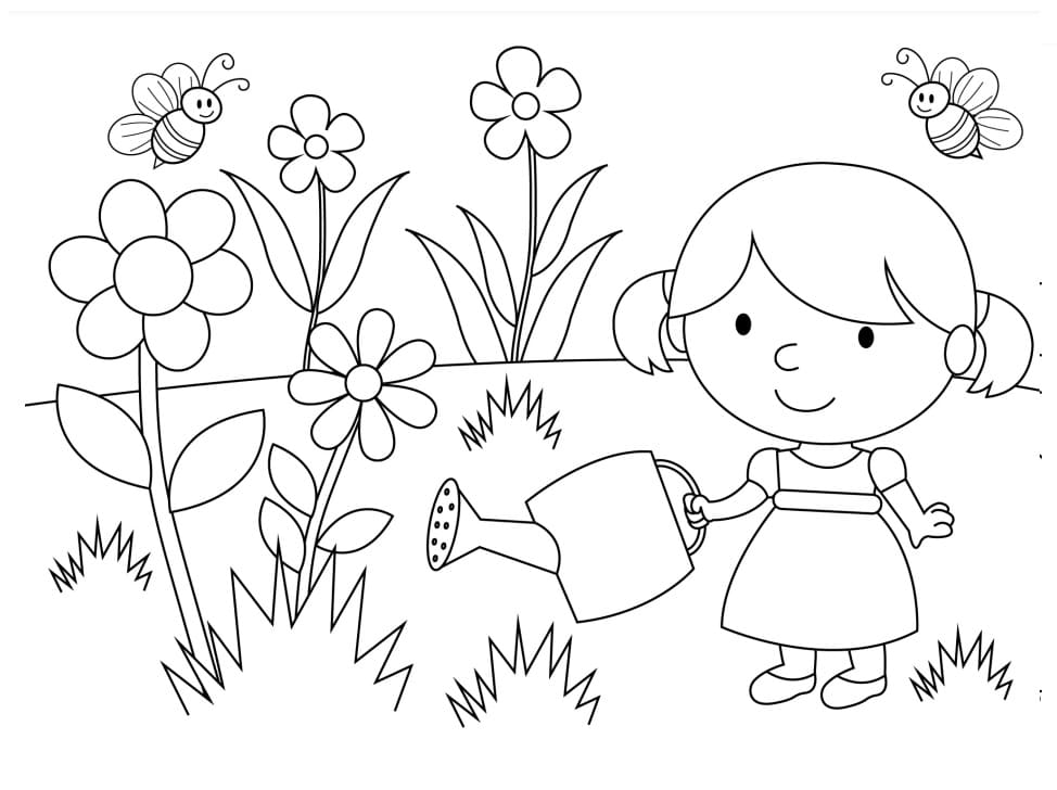 desenho de jardim botânico para colorir