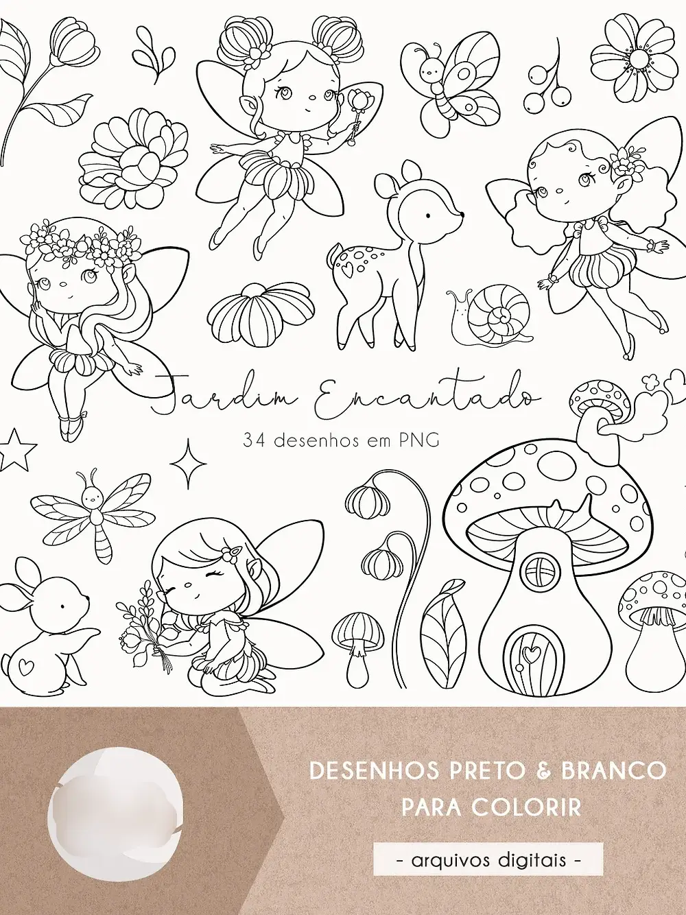 desenho para colorir jardim de inverno encantado