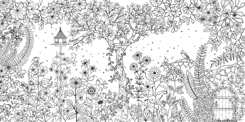 jardim secreto para colorir pinterest