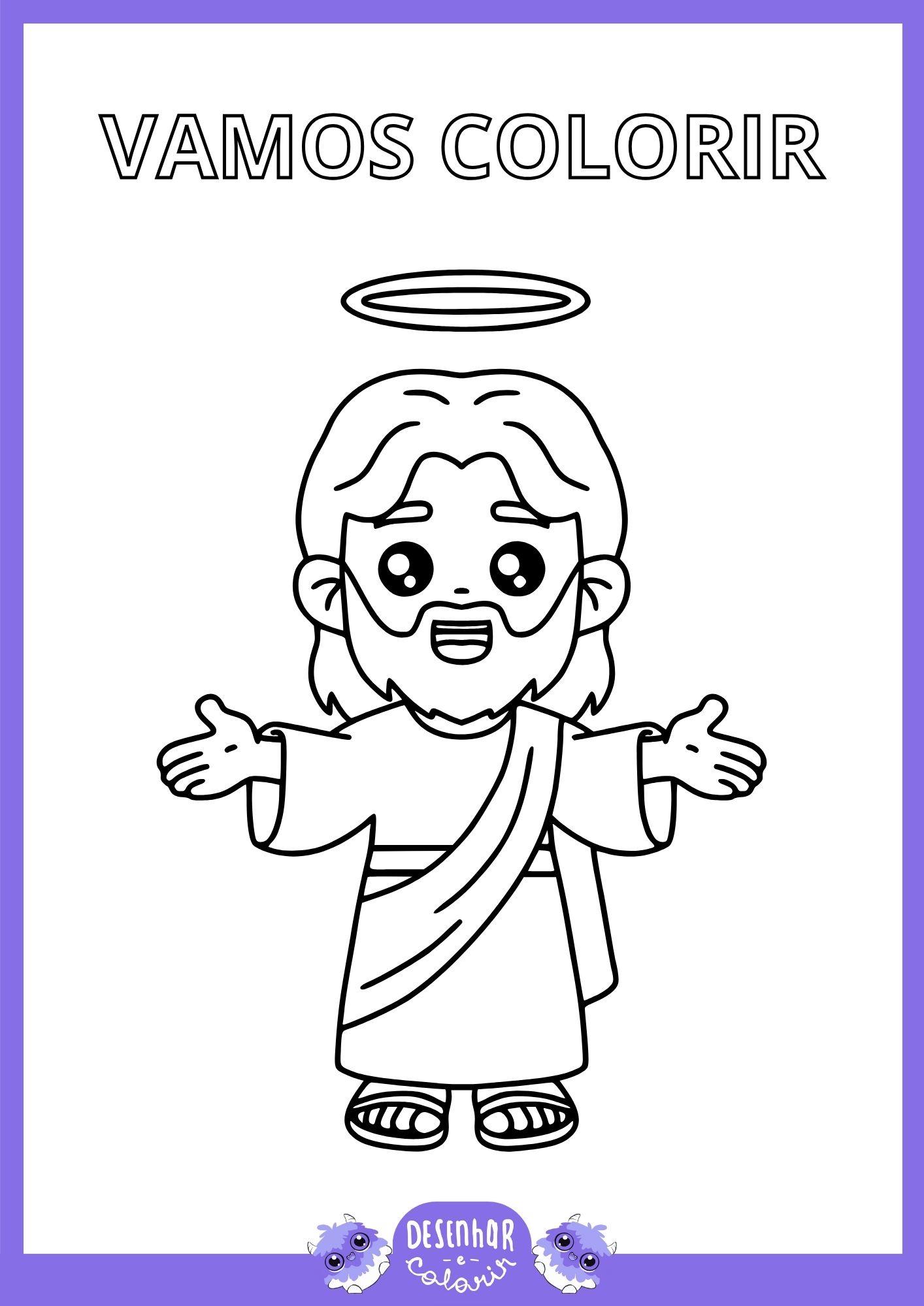 desenho de jesus para pintar