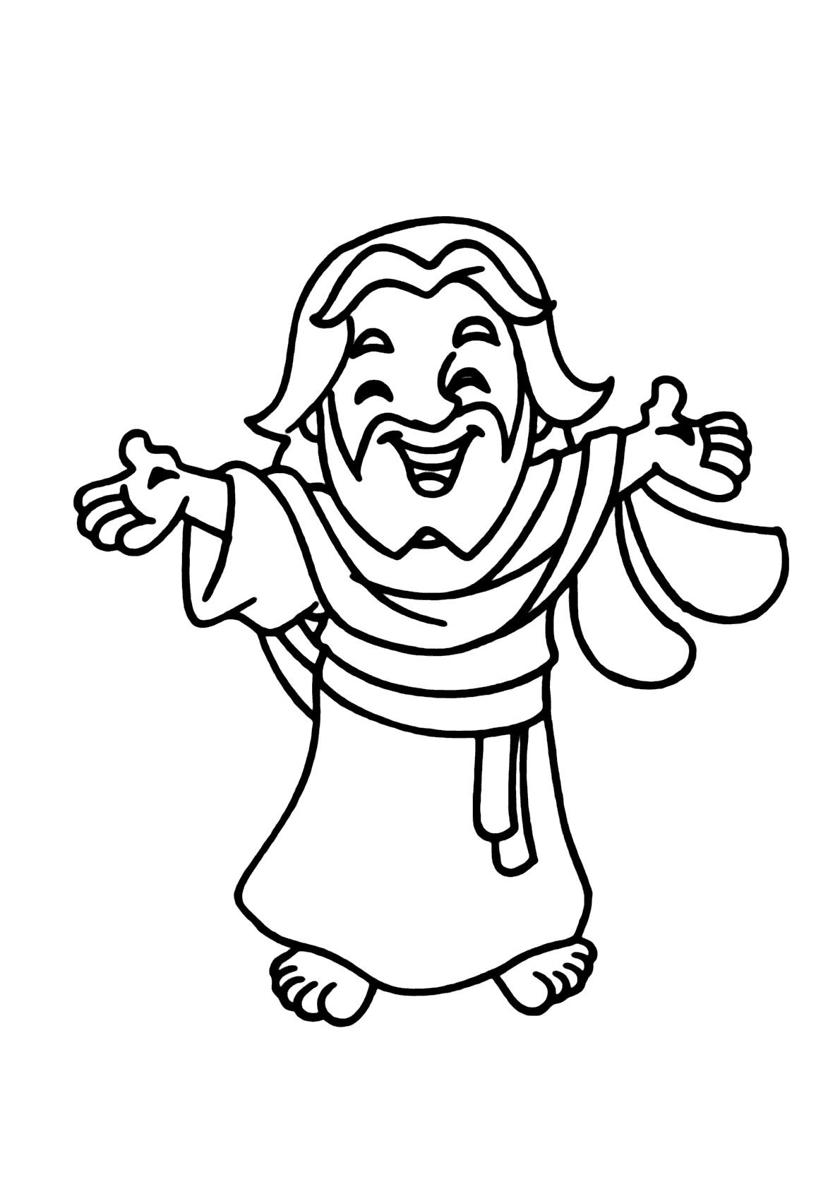 colorir jesus infantil