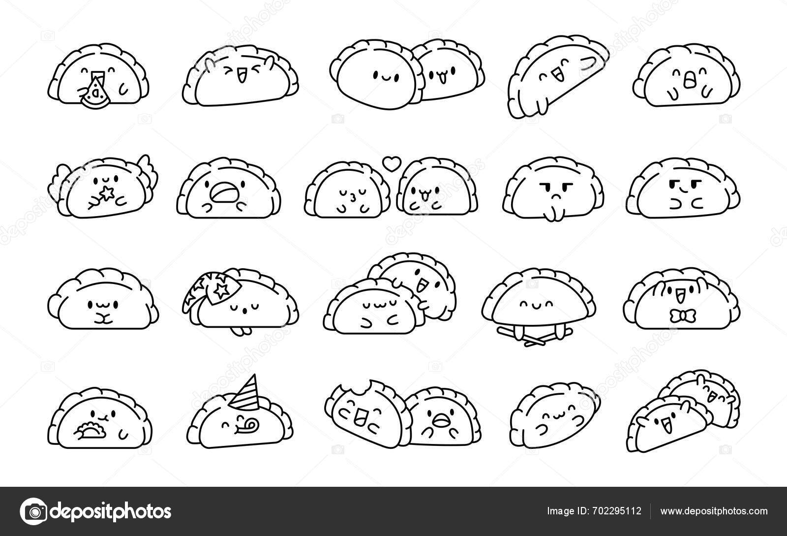 desenhos de comida fofa para colorir