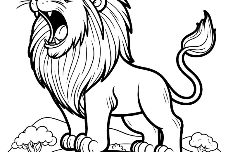 desenho de leão para imprimir
