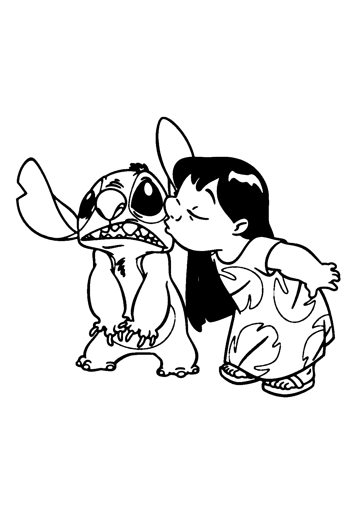 desenho da lilo para colorir