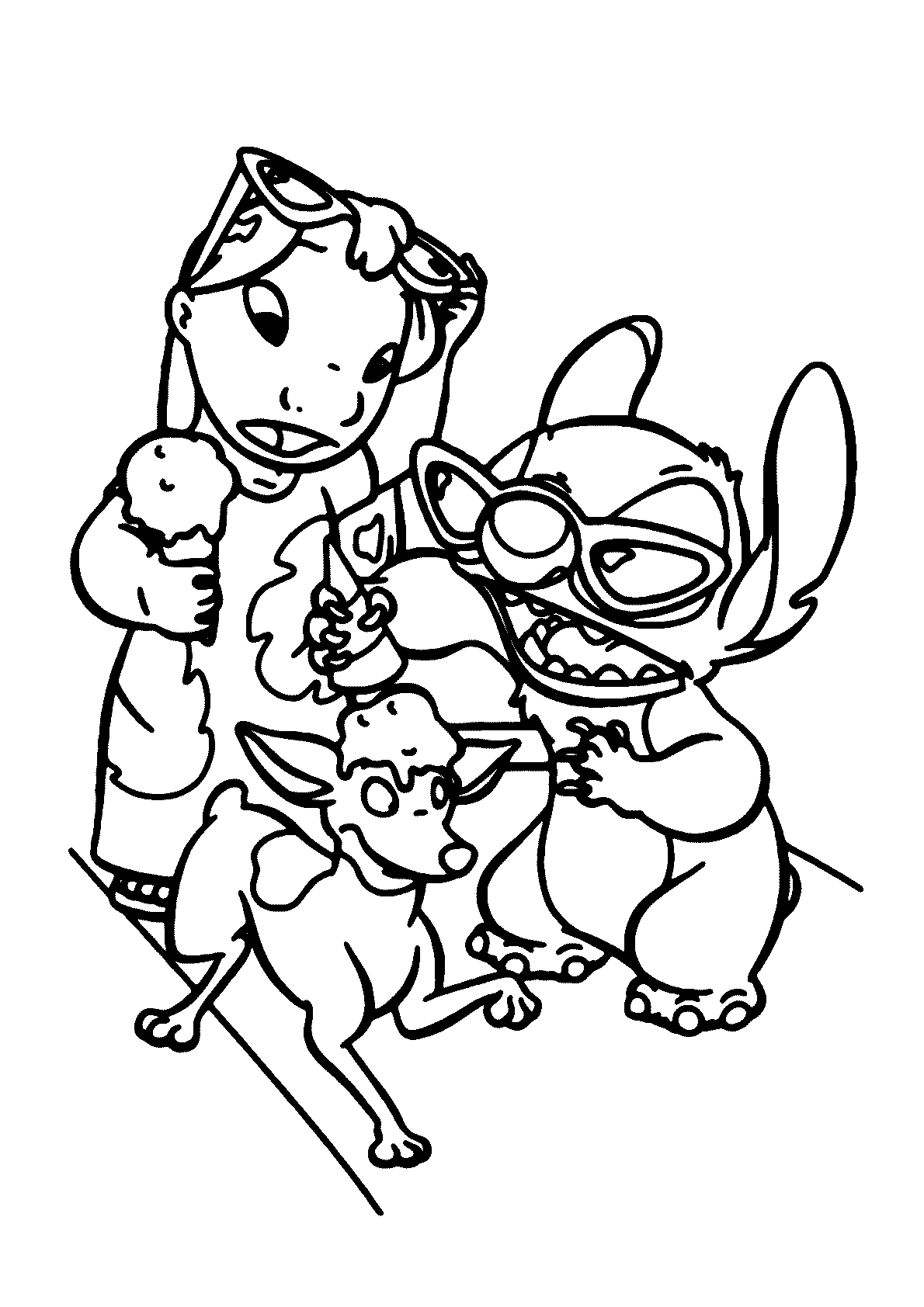 stitch no natal para colorir