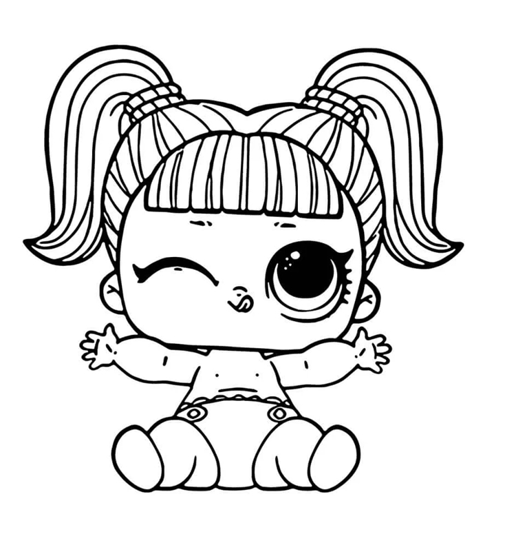 desenho LOL bebê para imprimir