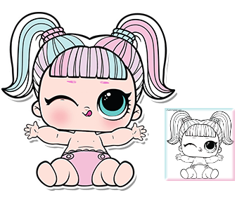 desenho LOL bebê para imprimir