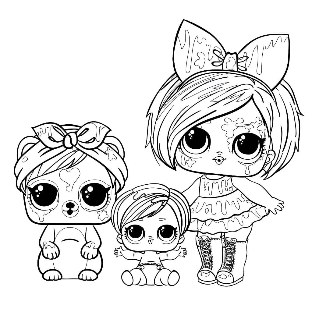 bonecas LOL bebês para pintar