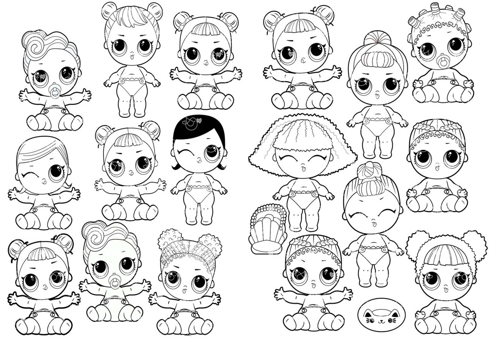 atividade LOL bebê colorir A4
