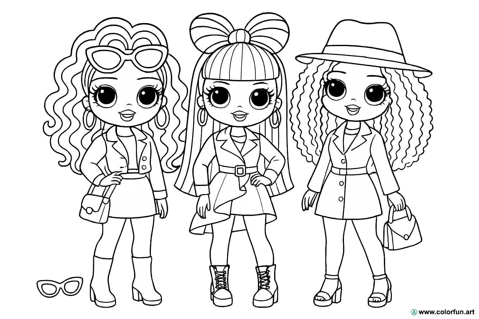 LOL Surprise OMG Lady Diva para colorir