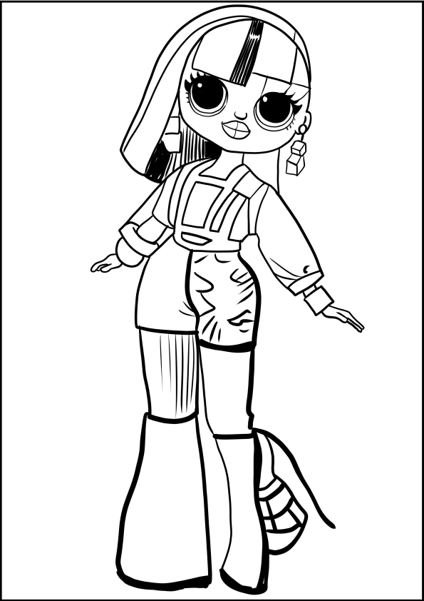 bonecas LOL OMG para colorir