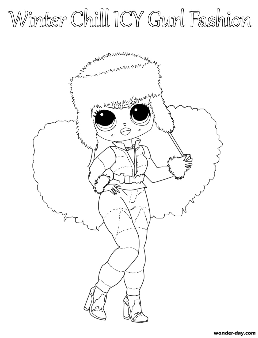 LOL Surprise OMG Lady Diva para colorir