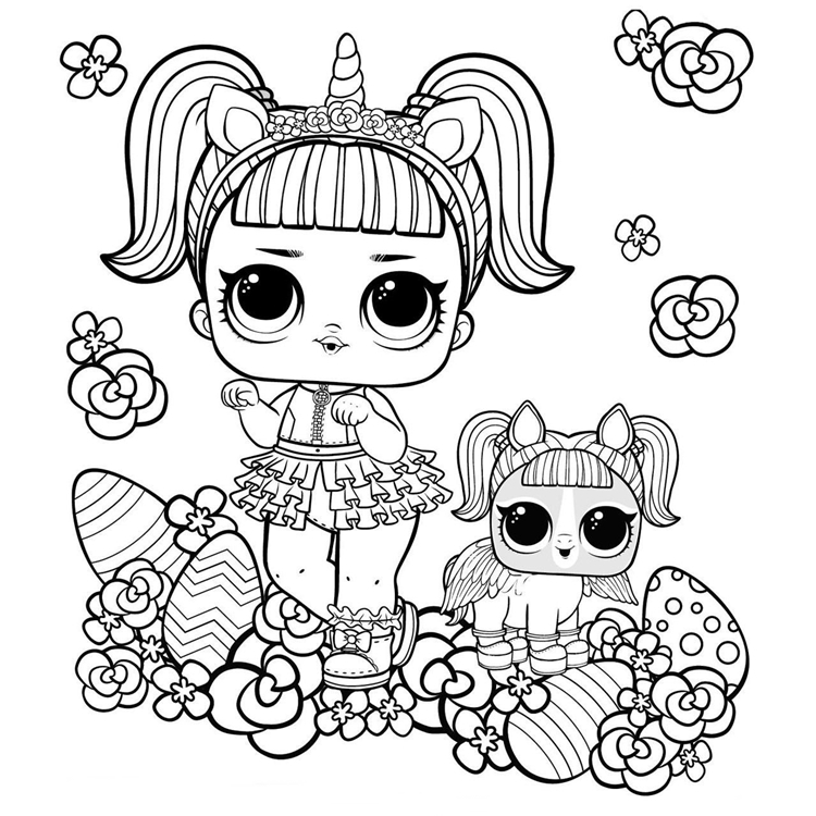 Desenho LOL Unicórnio para imprimir