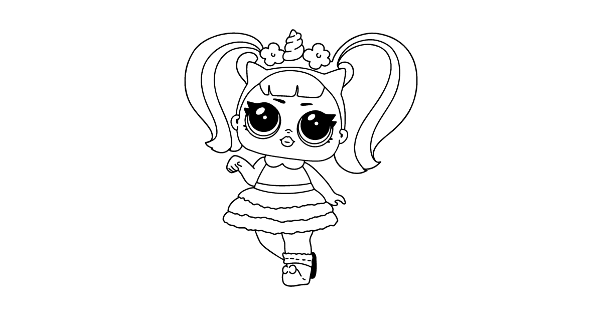Página para colorir LOL Unicórnio